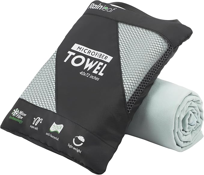 Rainleaf Microfiber Towel Perfect Travel & Gym & Camping Towel. Quick Dry by Rainleaf