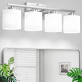 Honesorn 4-Light Bathroom Vanity Light Fixture, Brushed Nickel, Modern by Honesorn