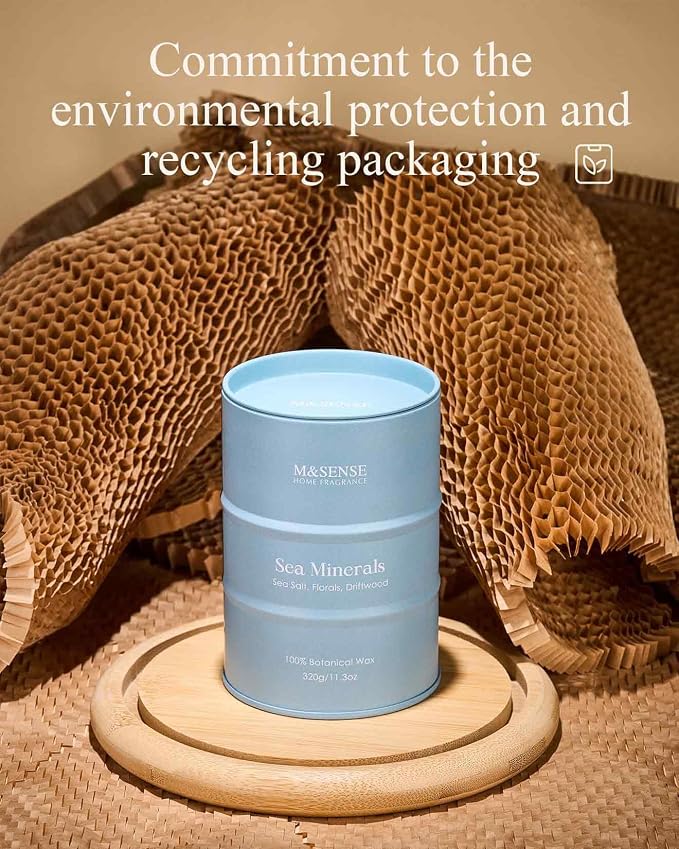 M&SENSE Sea Minerals Scented Candles Ocean, Aromatherapy Summer Candle - Image 6