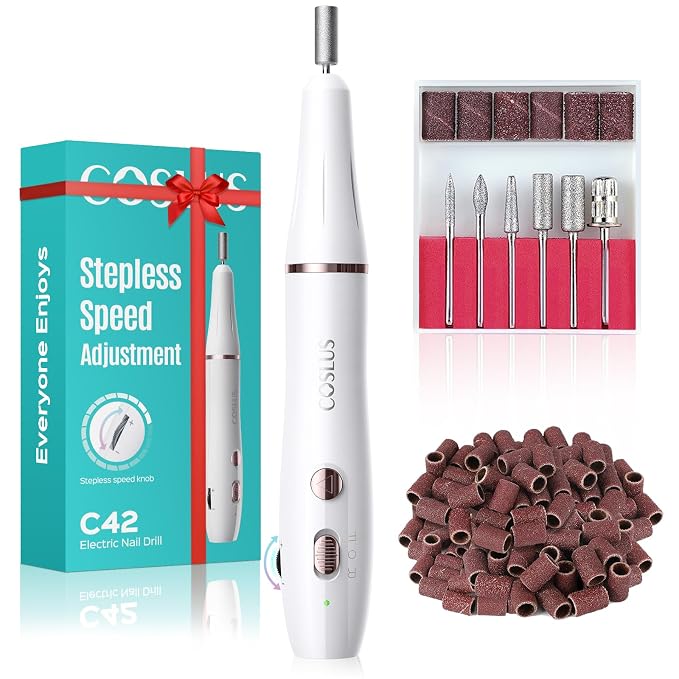 Cordless Electric Nail Drill File: COSLUS Nail Drill Machine by COSLUS