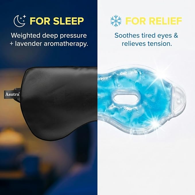 ASUTRA Silk Eye Pillow for Sleep, Weighted Eye Mask, Meditation & Light - Image 5