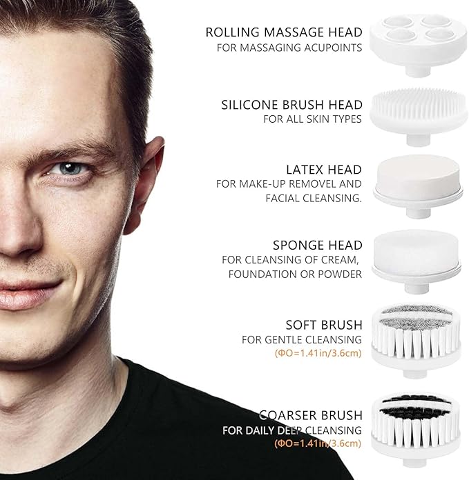 Facial Cleansing Brush Face Scrubber: CLSEVXY Electric Face Spin Cleanser - Image 2
