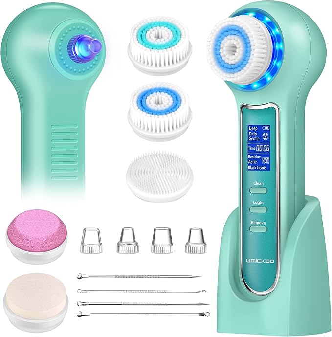 UMICKOO Face Scrubber Exfoliator, Facial Cleansing Brush Waterproof by UMICKOO