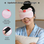 PERFECTSIGHT Sleep Eye Masks, Cute Plush Sleep Eye Cover Lightweight Adjustable - Image 5