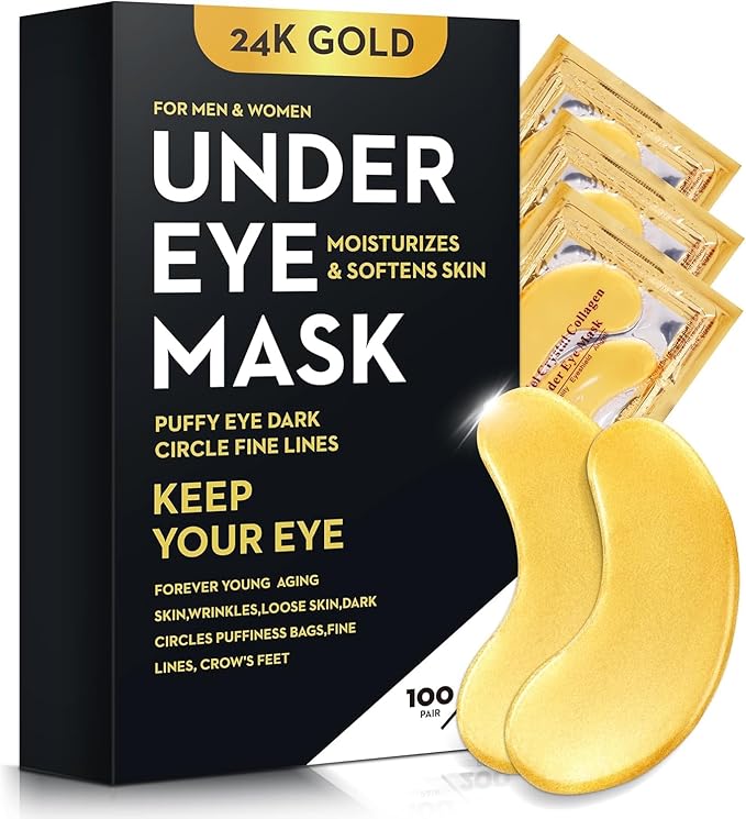 200Pcs/100 Pair Under Eye Patches Gold by Bukamkom