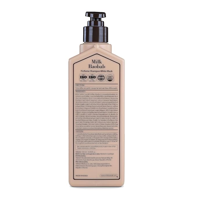 Milk Baobab Hydrating Shampoo, Nourishing Korean Hair Care, Long-Lasting White - Image 3