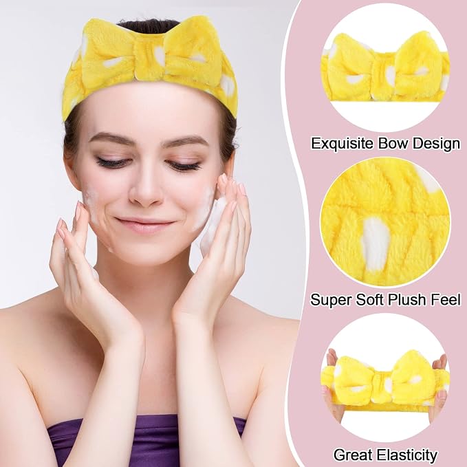 WILLBOND 24 Pieces Spa Headband Bulk Skincare Headbands Face Wash Makeup - Image 4