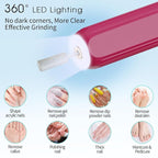 Professional Manicure Pedicure Kit -360° Light, Rechargeable Electric Nail Drill - Image 6