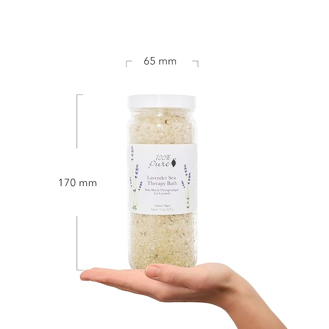 100% PURE Lavender Sea Therapy Bath Soak, Bath Salts - Image 9