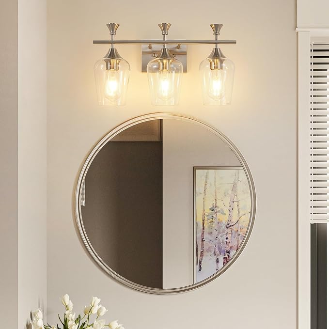 Bathroom Light Fixtures, Brushed Nickel Vanity Lights - Image 2