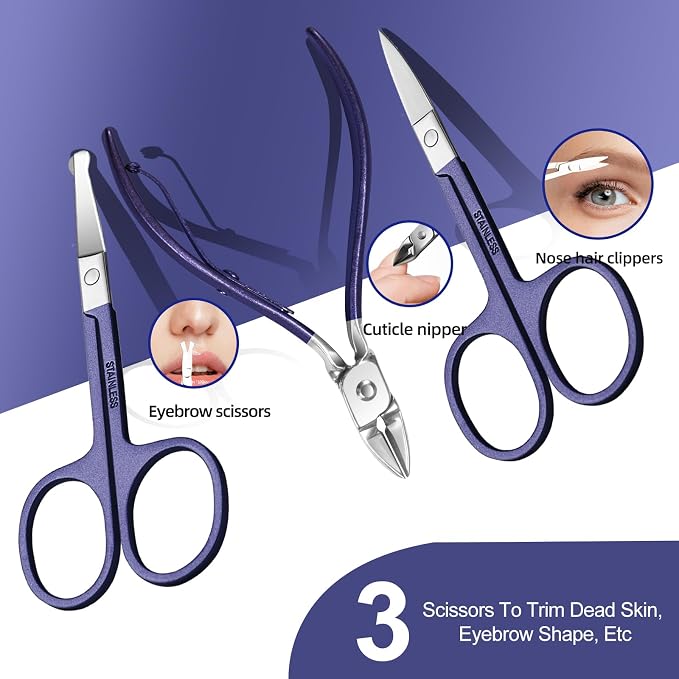Manicure Set 30 in 1 Nail Clippers Set, Nail Manicure Kit - Image 5