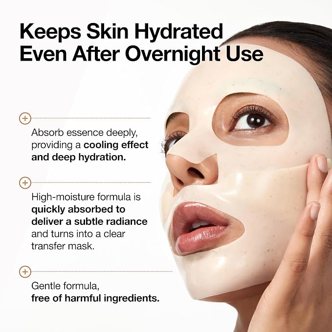 ANUA Rice 70 Glow Collagen Mask, Overnight Face Mask - Image 4