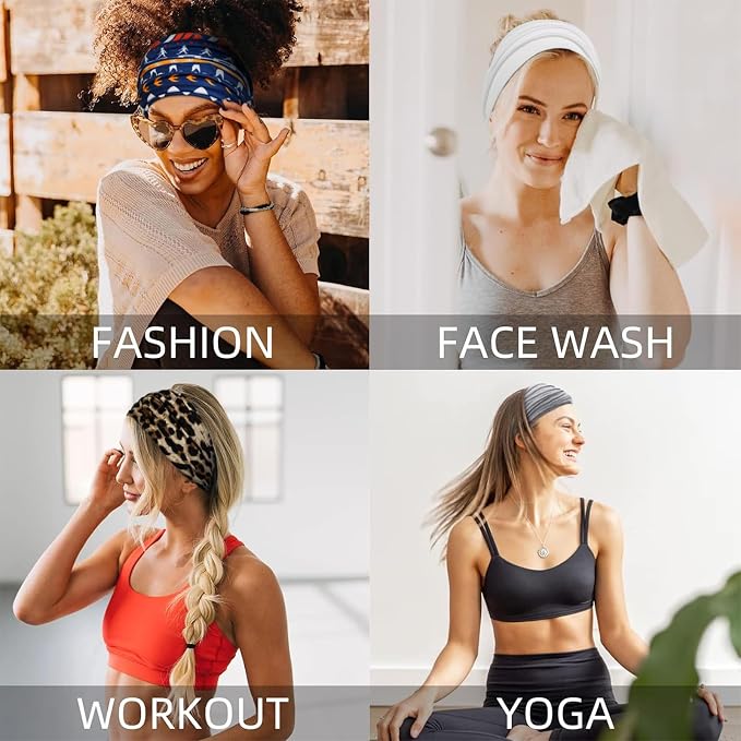 Huachi Wide Headbands for Women Non Slip, African Head Wraps for Black Women - Image 5
