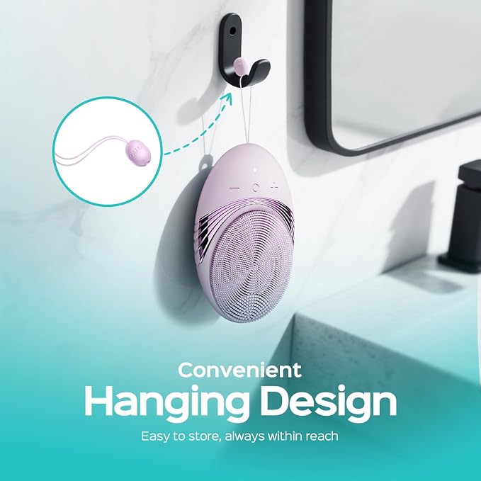 COSLUS Facial Cleansing Brush Face Scrubber : Portable Silicone Waterproof - Image 6