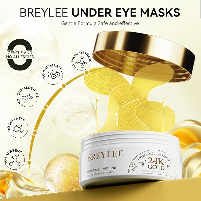 BREYLEE 24K Gold Eye Masks - Image 7