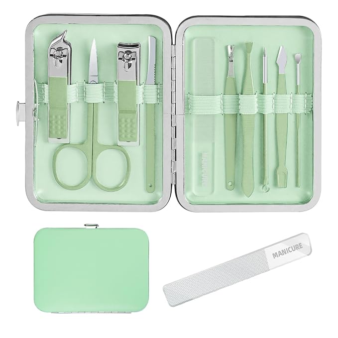 10 in 1 Manicure kit Personal Care Men's Accessories, Professional Nail Kit by AndreaBeautyLife
