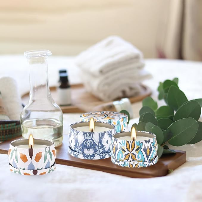 YOROXRG Scented Soy Wax Travel Tin Jar Candles - Image 3