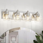 Bathroom Light Fixtures, 4 Light Brushed Nickel Vanity Light, 26 Inch Modern - Image 8
