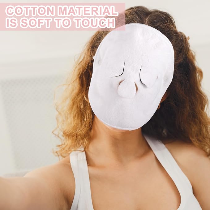 Face Steaming Towel, 4 Pack Reusable Face Towel Cold Hot Compress Facial - Image 4