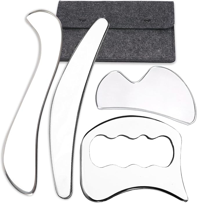 FeelFree Sport 4 in 1 Gua Sha Massage Scraping Tool Set-Muscle Scraper Tools by FeelfreeSport