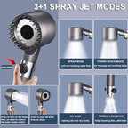 Filtered Shower Head with Handheld, ion High Pressure 4 Spray Mode Showerhead - Image 7