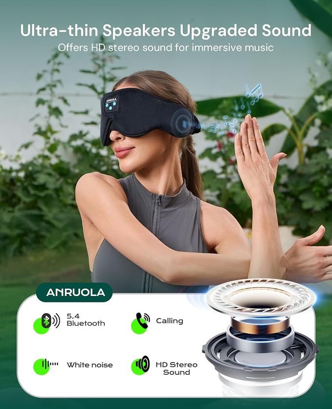 3D Sleep Mask with Bluetooth 5.4 Headphones - Image 3
