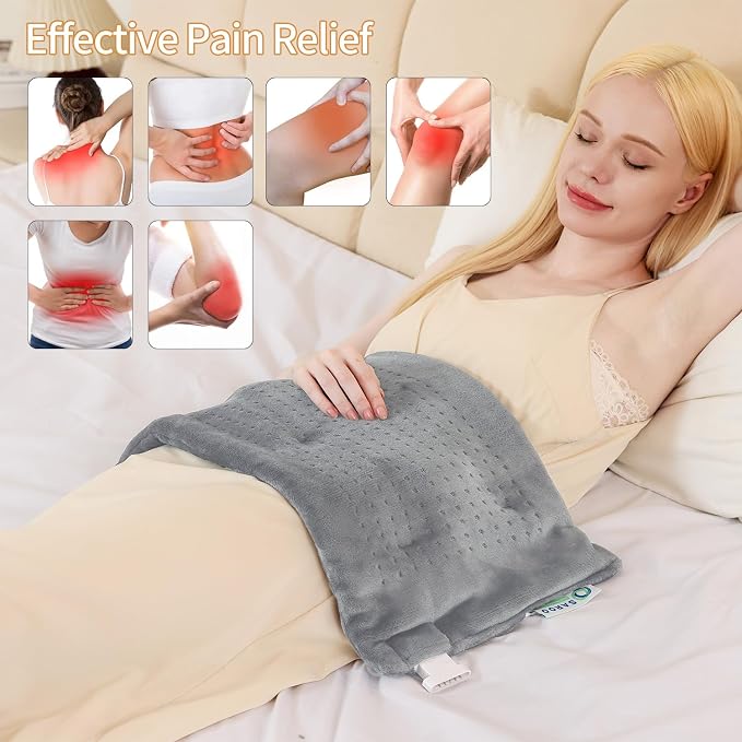Heating Pad for Back Pain Relief, Massaging Weighted Heating Pads for Neck - Image 4