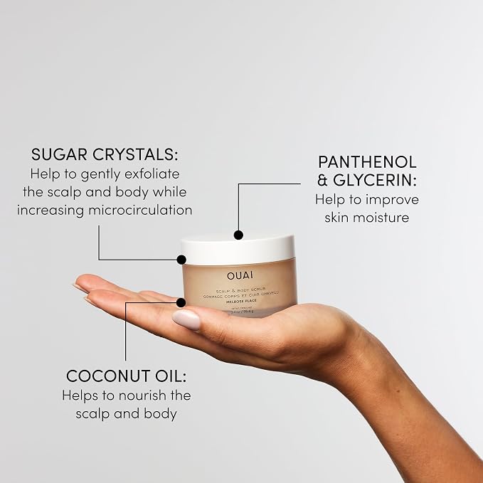 OUAI Scalp & Body Scrub Travel Size, Melrose Place - Image 3