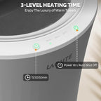 Lagute 20L Towel Warmer for Bathroom, 3-Level Timer, Warning Alarm & RGB Light - Image 2