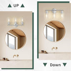 Espird Bathroom Vanity Light Fixtures Polished Chrome Bathroom Lighting Fixture - Image 4