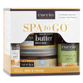 Cuccio 4 Piece Spa To Go Kit – Milk & Honey – Nourishing Skincare Set by Cuccio