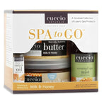 Cuccio 4 Piece Spa To Go Kit – Milk & Honey – Nourishing Skincare Set by Cuccio