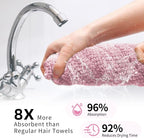 my novel things 2 Pack Extra Large Microfiber Hair Towel, 37.4" x 26.4" Towel - Image 4