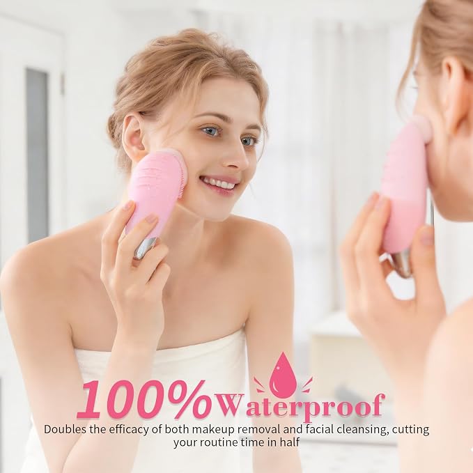 Facial Cleansing Brush, Rechargeable Silicone Face Scrubber - Image 5