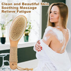 9.8" Dry Brush for Body with Anti-Slip Handle, Wet&Dry Brushing Body Brush for - Image 4