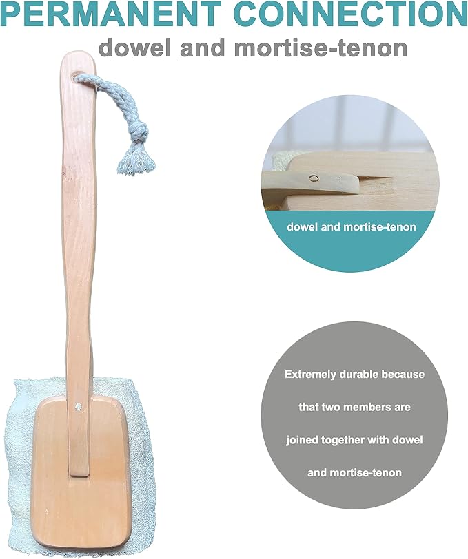 2 Pack Natural Exfoliating Loofah luffa loofa Bath Brush On a Stick - Image 4