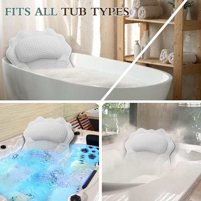 Bath Pillow RUVINCE Ergonomic Luxury Bathtub Pillow - Image 7