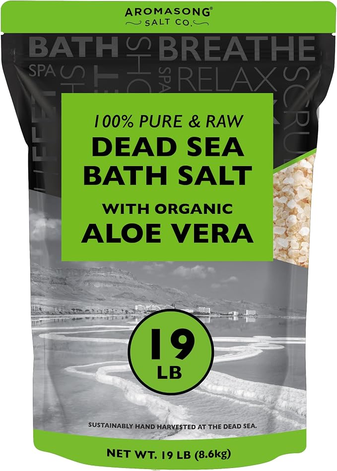 Aromasong 19 lbs RAW Dead Sea Salt by Aromasong