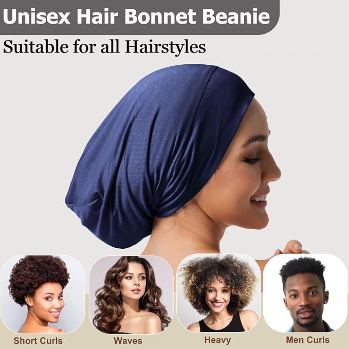 Satin Bonnet for Sleeping Night Cap, Adjustable Satin Lined Silk Bonnets Sleep - Image 8