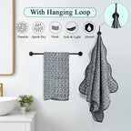 Ridhi Block Print Basil Green Cotton Spa/Beach Towel 27"x54" Set of 2 Handmade - Image 2