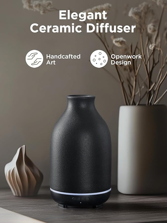 InnoGear Essential Oil Diffuser, 150ml Ceramic Stone Diffuser Handcrafted - Image 5