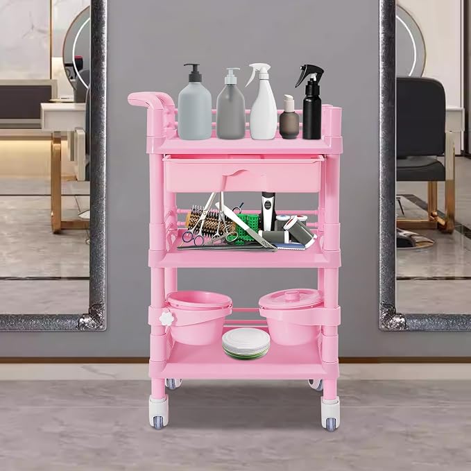 Salon Storage Cart, 3 Tier Rolling Beauty Organizer - Image 9