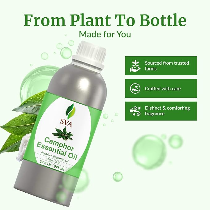 SVA Camphor Essential Oil – 32 Fl Oz – 100% Natural Camphor Oil - Image 4