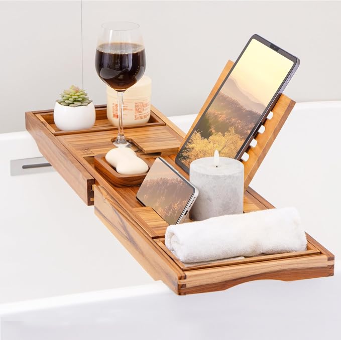 XcE Teak Bathtub Caddy Tray - Image 6
