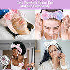 CIEHER 12 PCS Makeup Headband for Women Wrist Washband Scrunchies Cuffs for - Image 2
