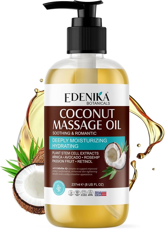 Edenika Botanicals Tropical Coconut Massage Oil by EdenikaBotanicals