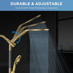 Dual Handheld Shower Head Combo, 2-in-1 Rain Shower Heads System 8 Inch - Image 2