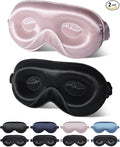 BeeVines 2 Pack 3D Contoured Sleep Mask 22 Momme Mulberry Silk Sleeping Eye by BeeVines