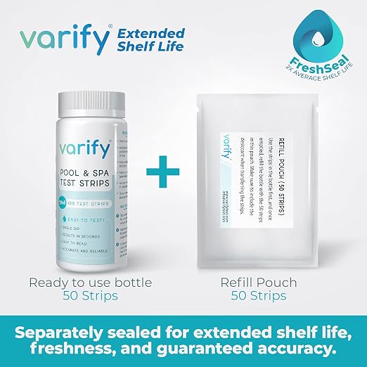 Varify 7 in 1 Pool and Spa Test Strips- Easy to Use Water Testing Kit - Image 5