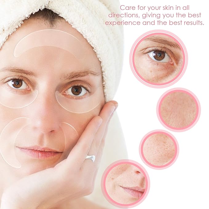 Syhood 12 Pieces Silicone Eye Wrinkle Pads Anti Aging Silicone Pads Reusable - Image 2